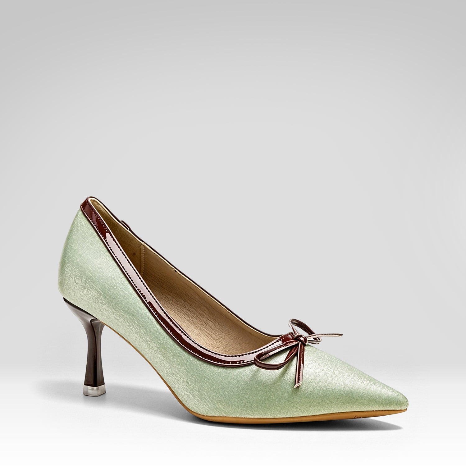 Pointed-toe Color-blocked High Heels