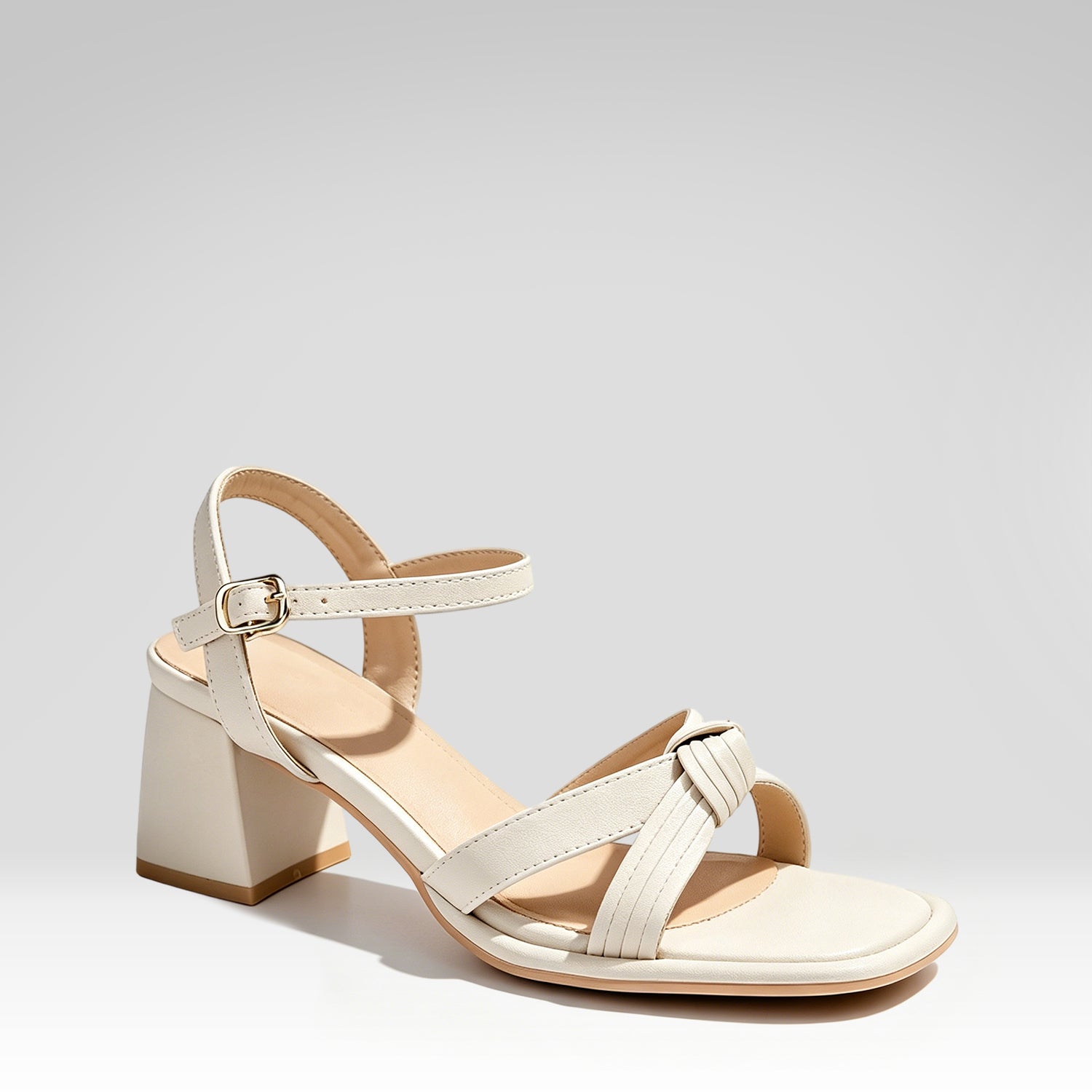 Twisted Chunky Heel Sandals