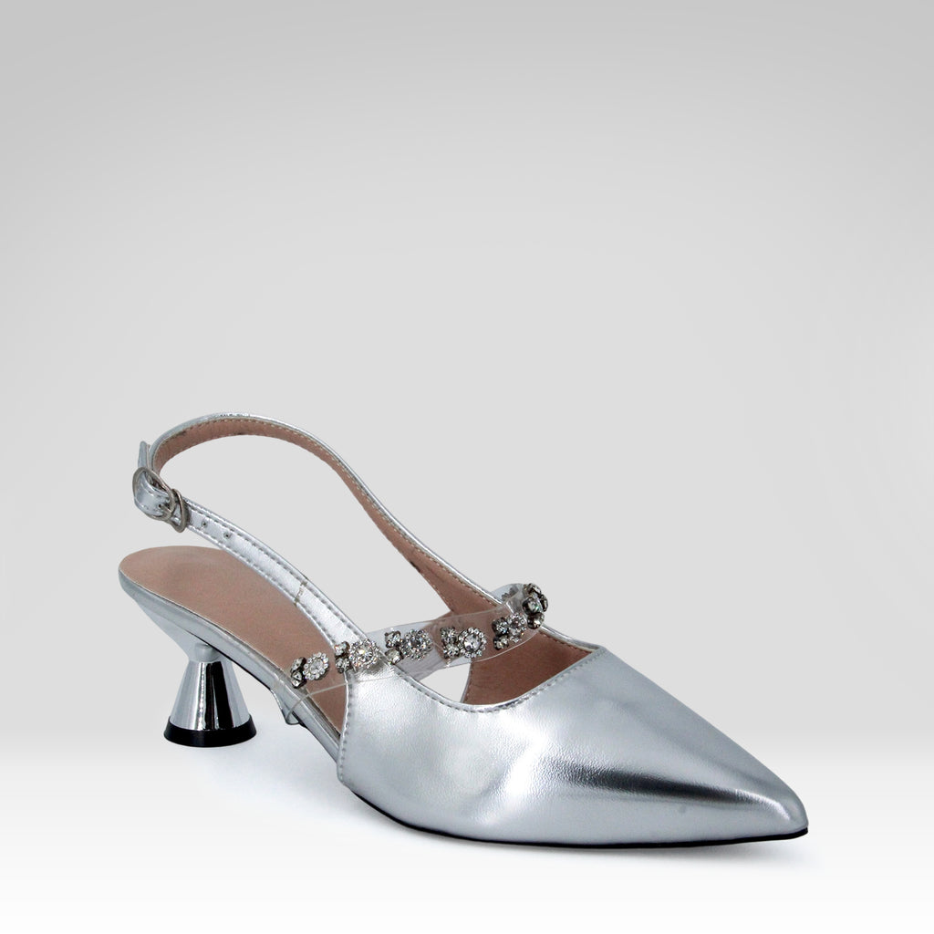 Rhinestone Pointed-toe Sandals