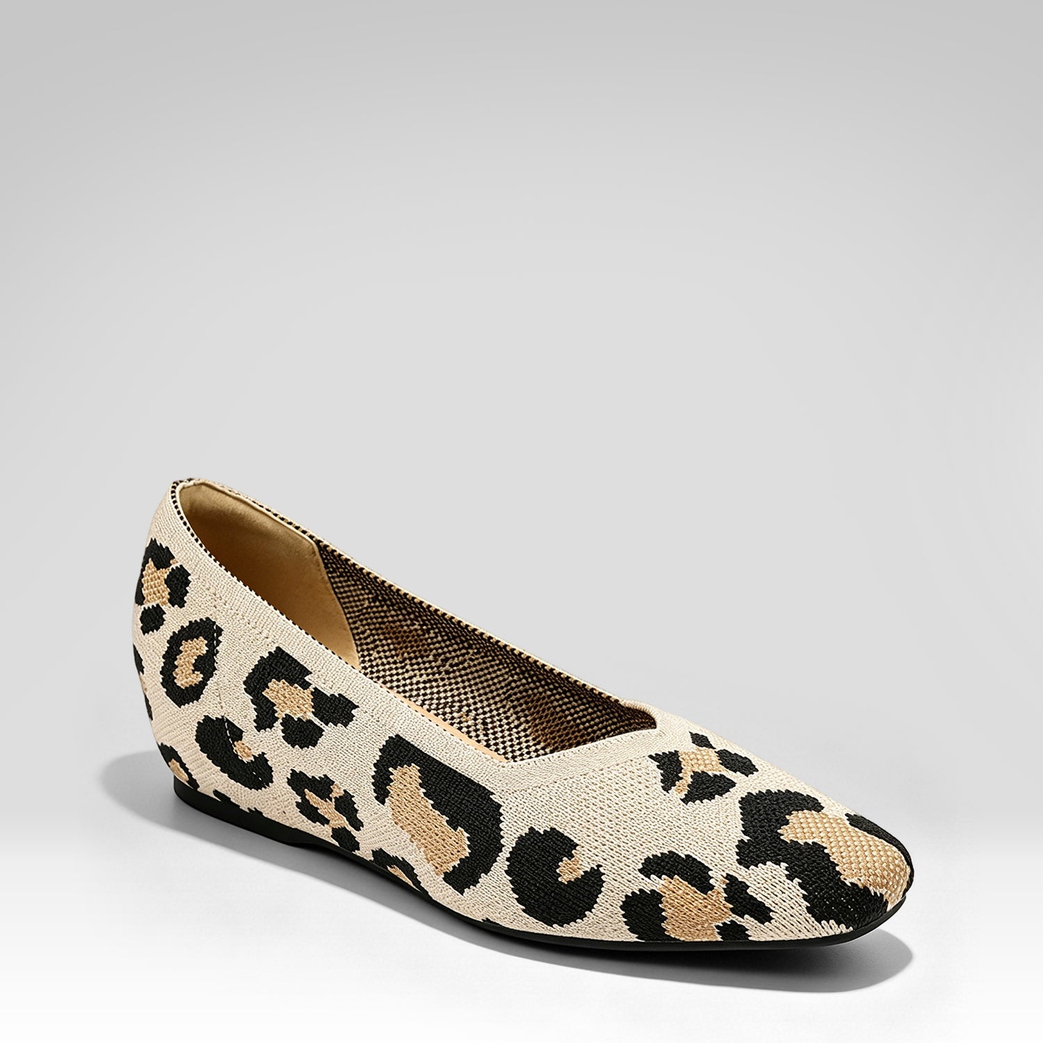 Leopard Print Knit Shoes