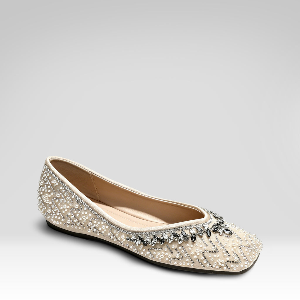 Rhinestone And Pearl Flats