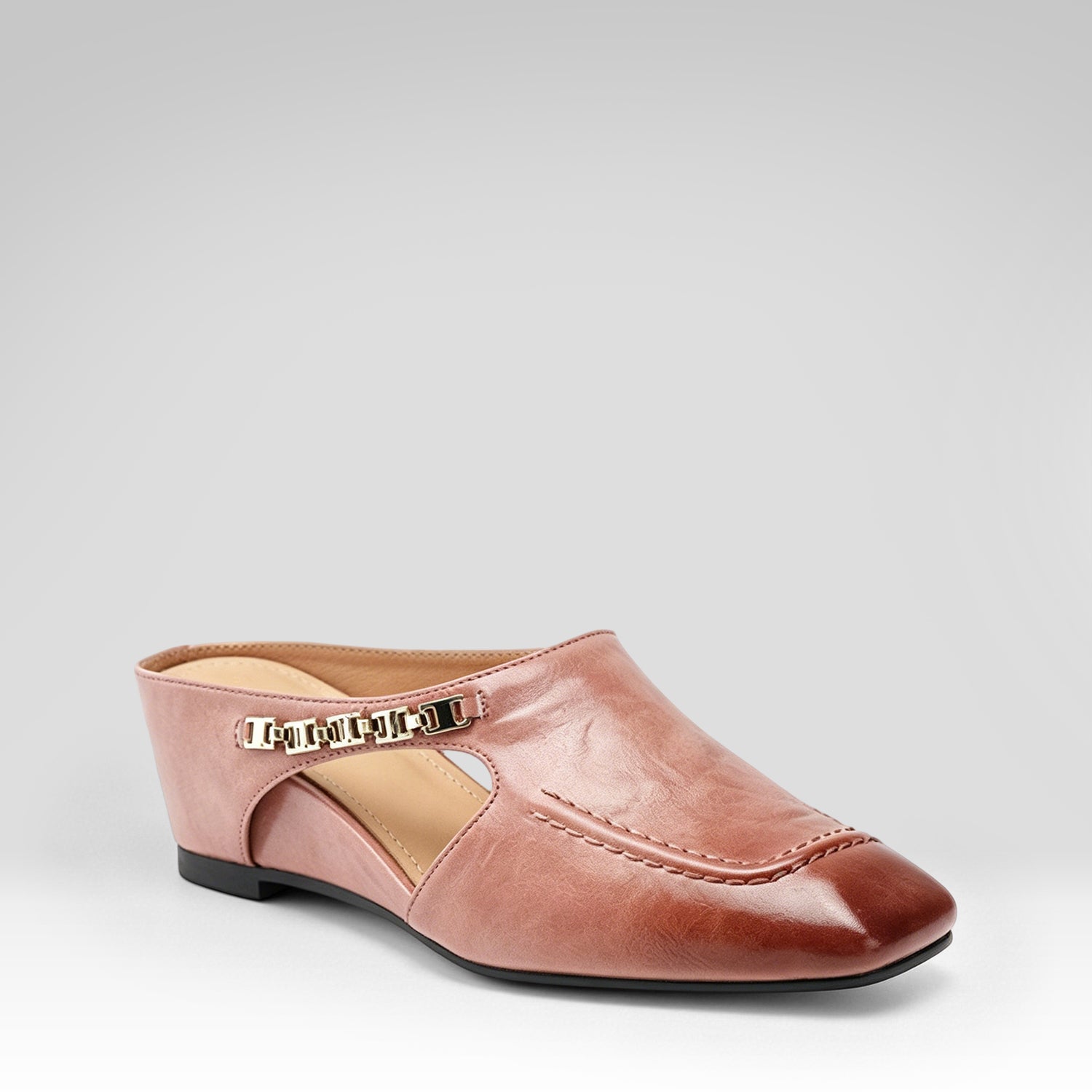 Square-toe Wedge Sandals