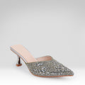 Rhinestone Pointed Toe Slippers