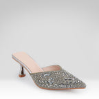 Rhinestone Pointed Toe Slippers
