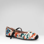 Printed Square-toe Flats