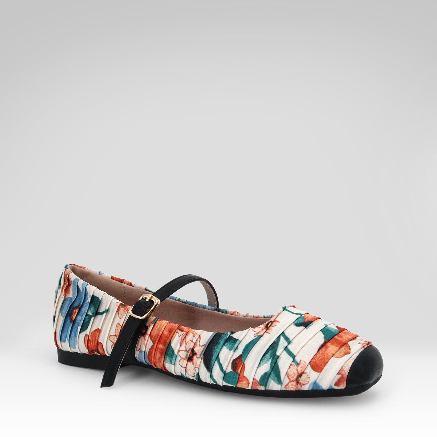 Printed Square-toe Flats