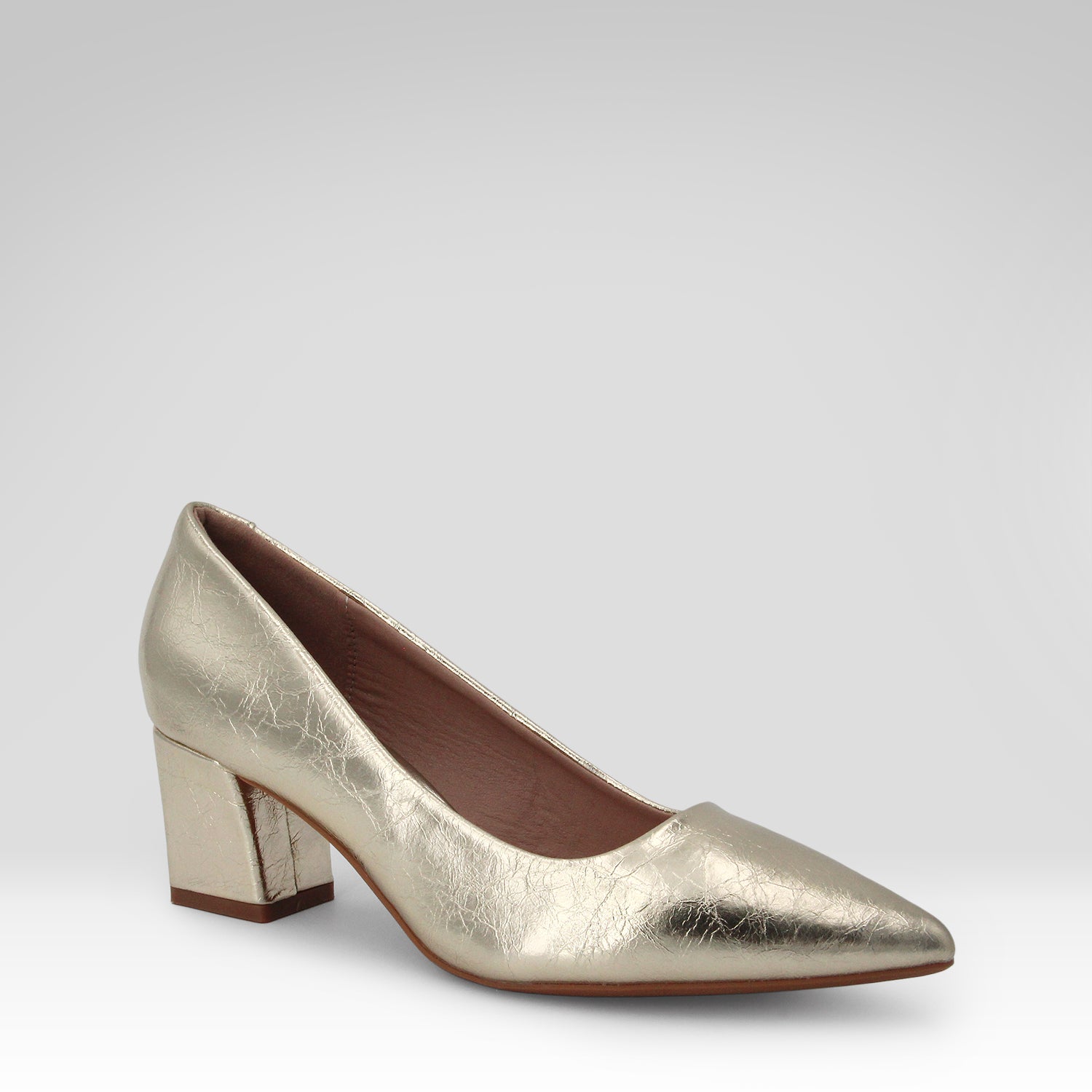 Pointed-toe Chunky Heel Flats