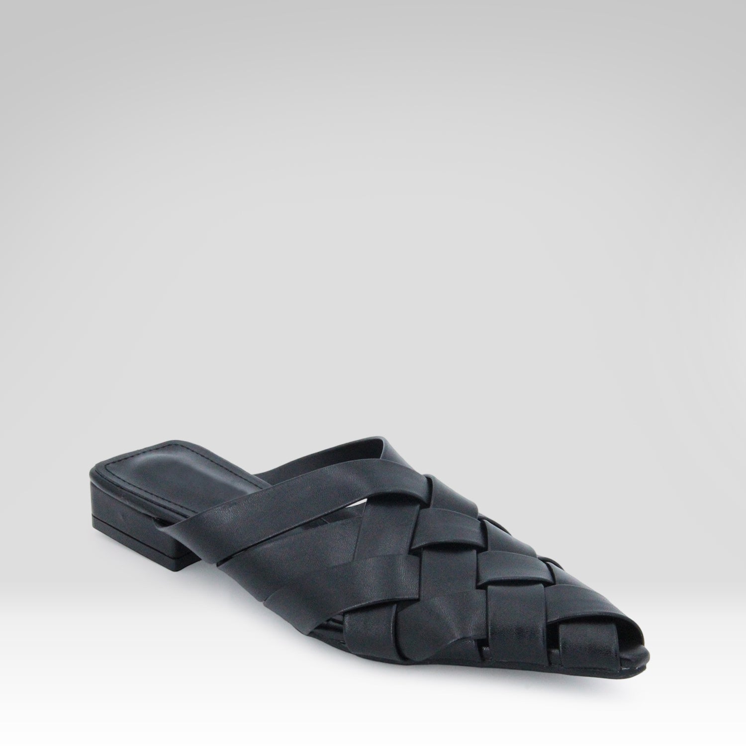 Woven Pointed-toe Sandals