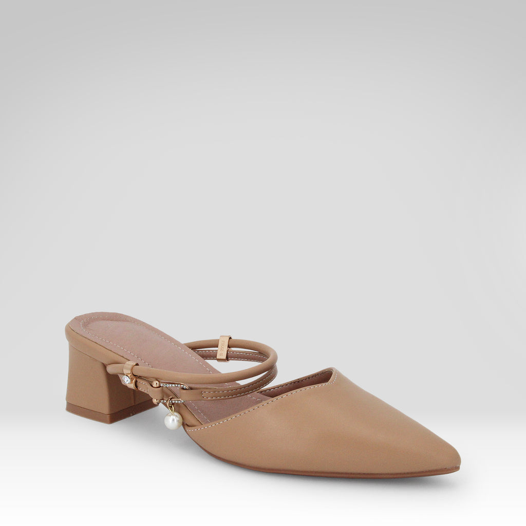 Two-way Pointed-toe Chunky-heeled Sandals