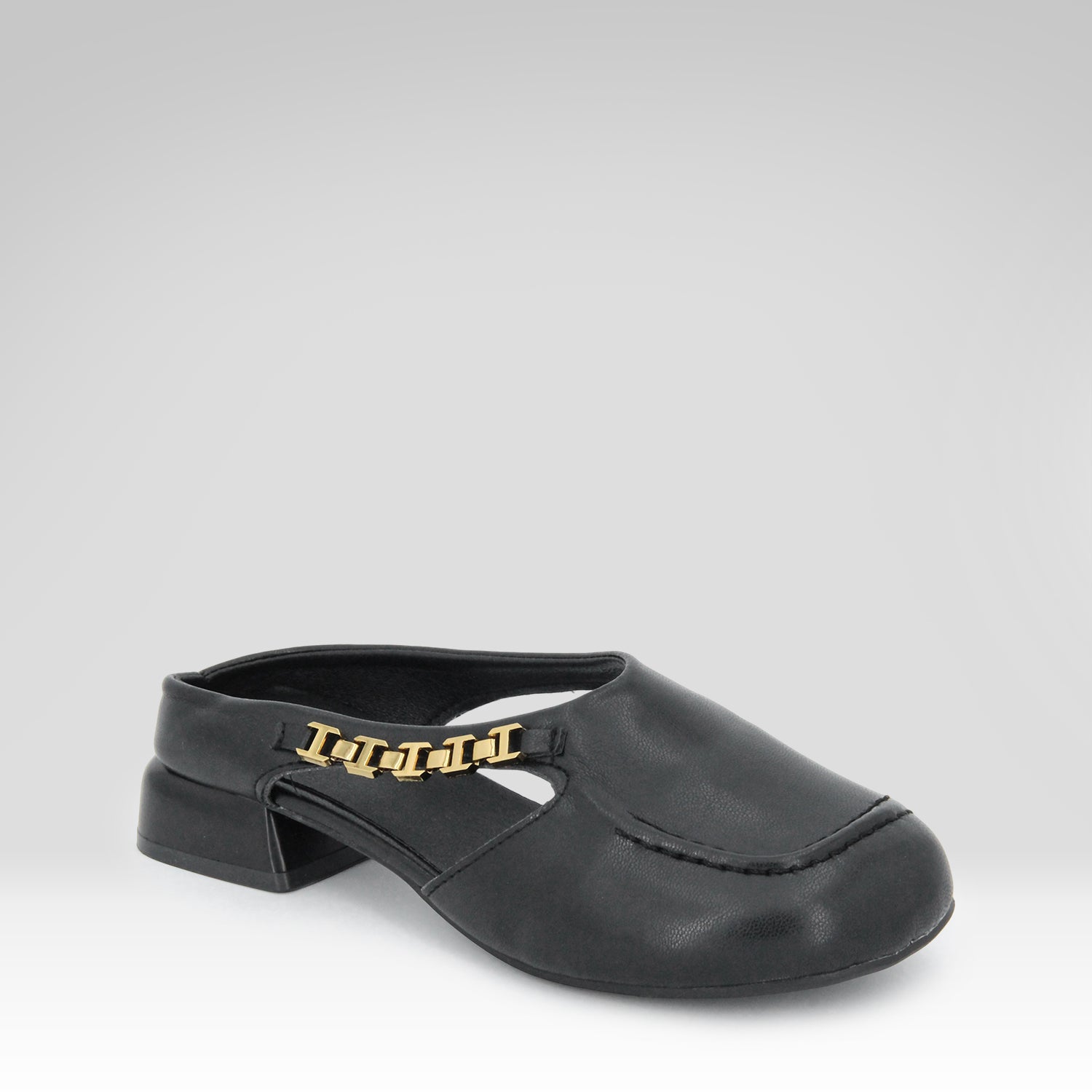 Closed-toe Low-heeled Slippers