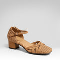 Woven Openwork Closed-toe Sandals