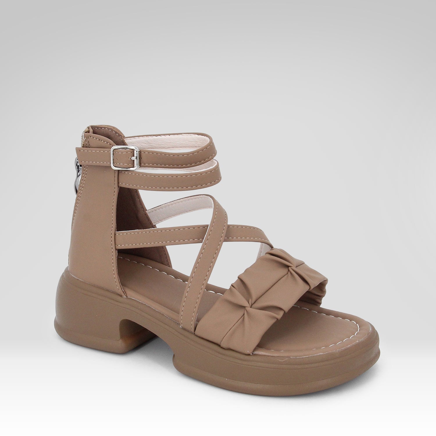 Stylish Solid Color Roman Sandals
