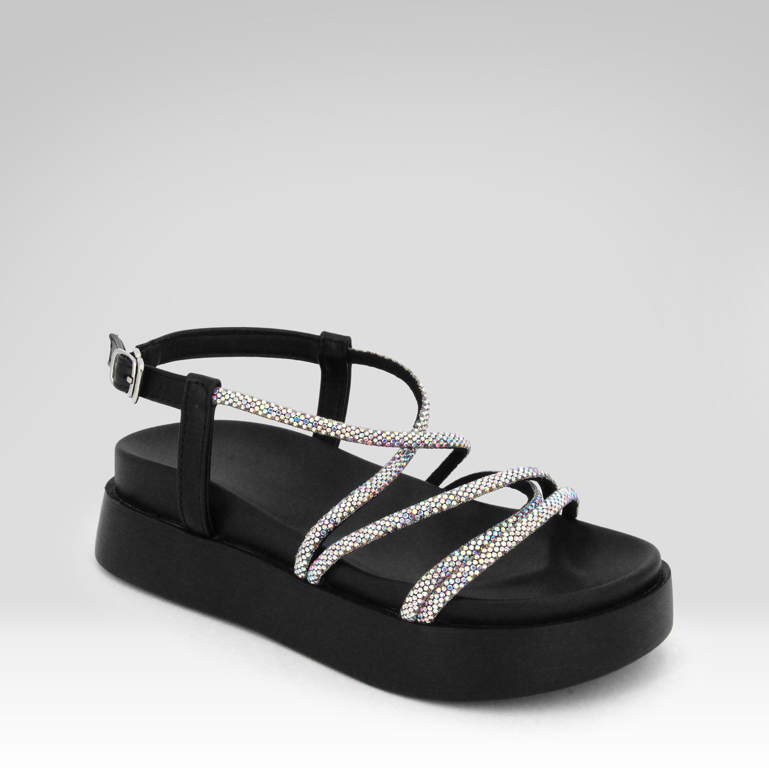 Rhinestone Platform Sandals
