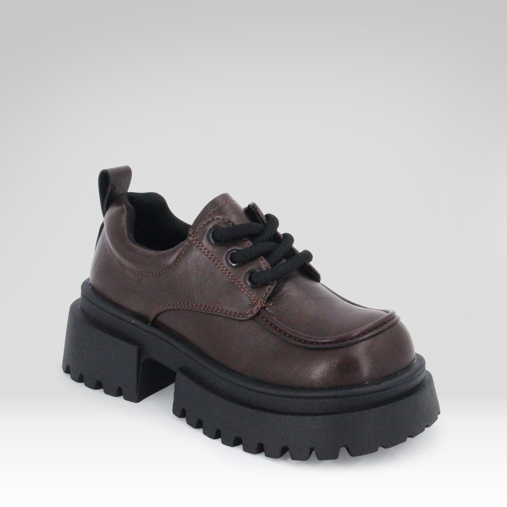 Platform British-style Leather Shoes