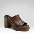 Chunky High-heeled Mules