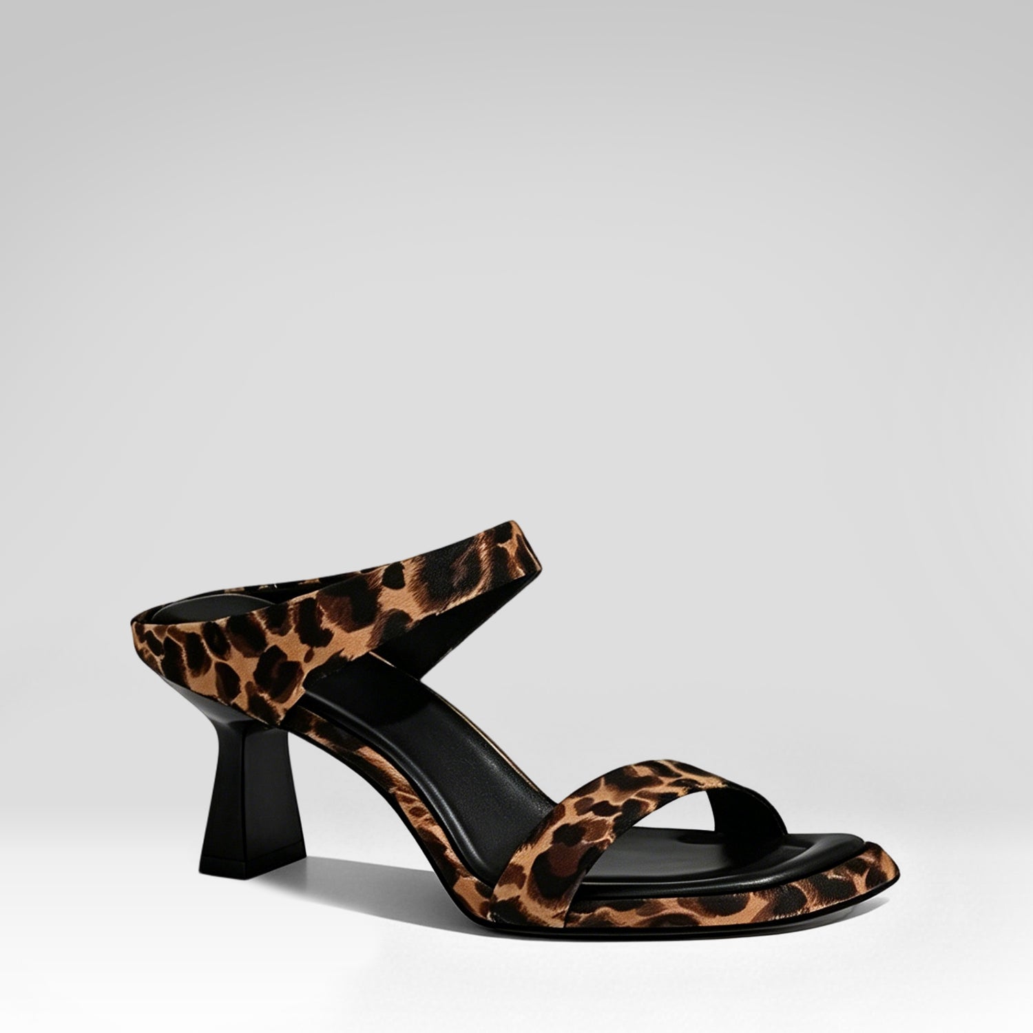 Leopard Print Strappy Sandals