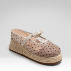 Mesh Platform Slippers