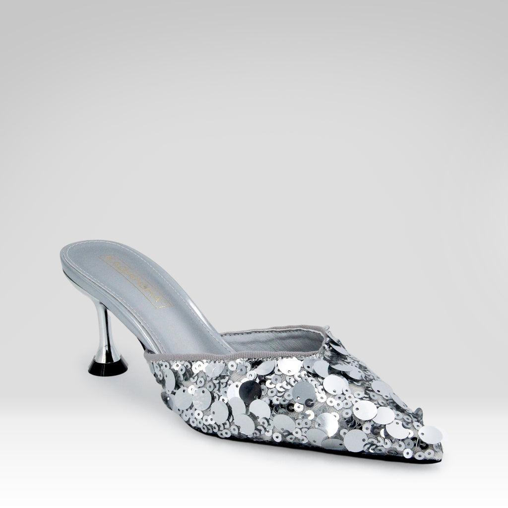 Sequined Closed-toe Slippers