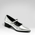 Chunky Heeled Pointed-toe Flats