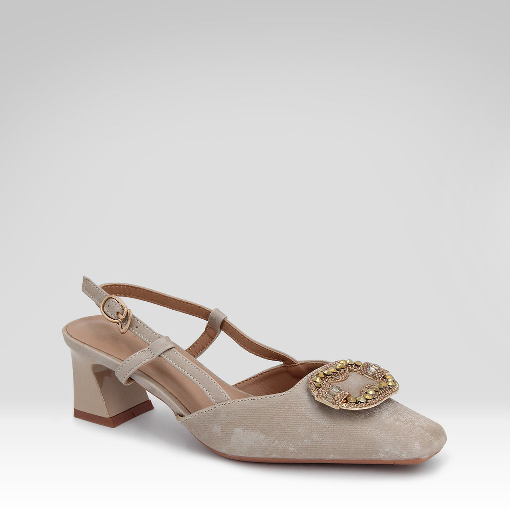 French-style Closed-toe Chunky Heel Sandals