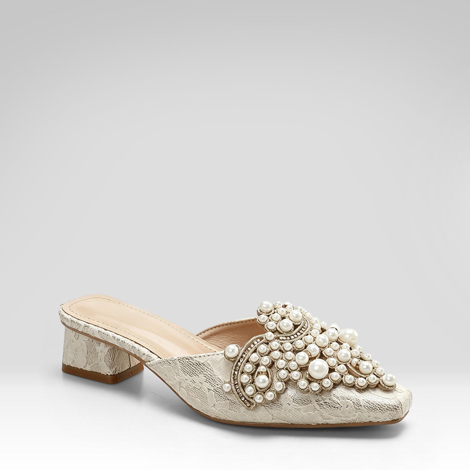 Pearl Lace Slippers
