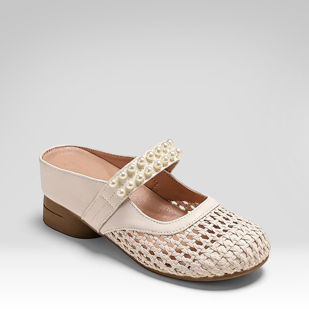 Pearl Openwork Slippers