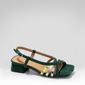 Woven Color-blocked Sandals