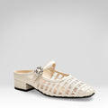 Mesh Chunky Heeled Sandals