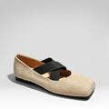 Square-toe Low-cut Flats