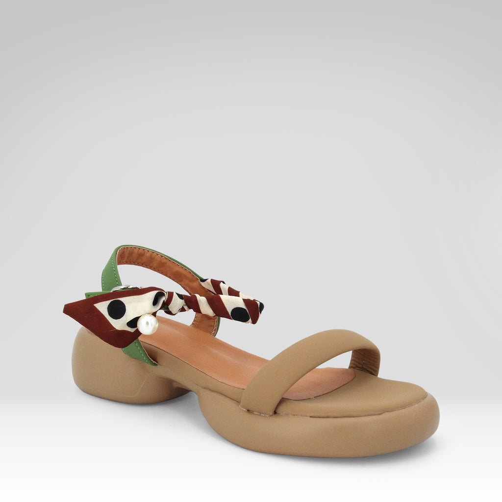 Color-blocked Strappy Sandals