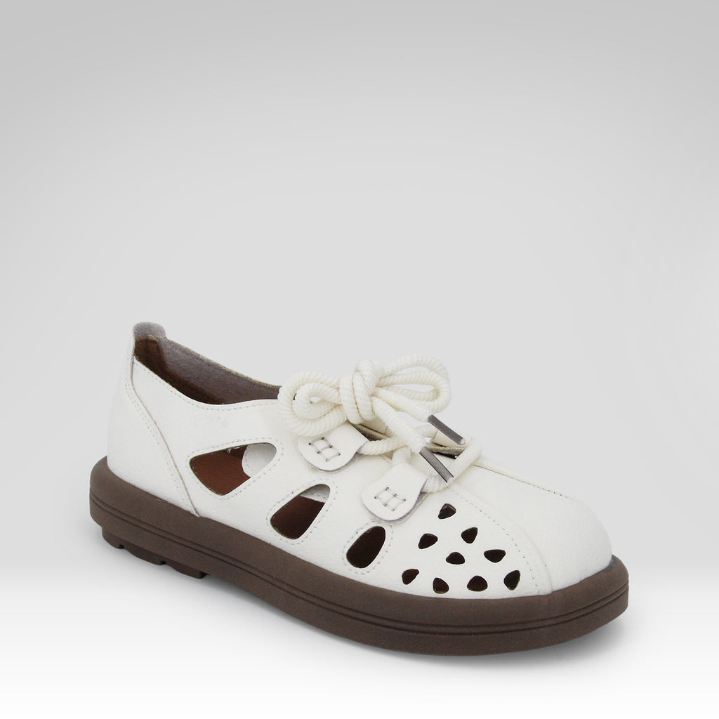 Perforated Leather Casual Shoes
