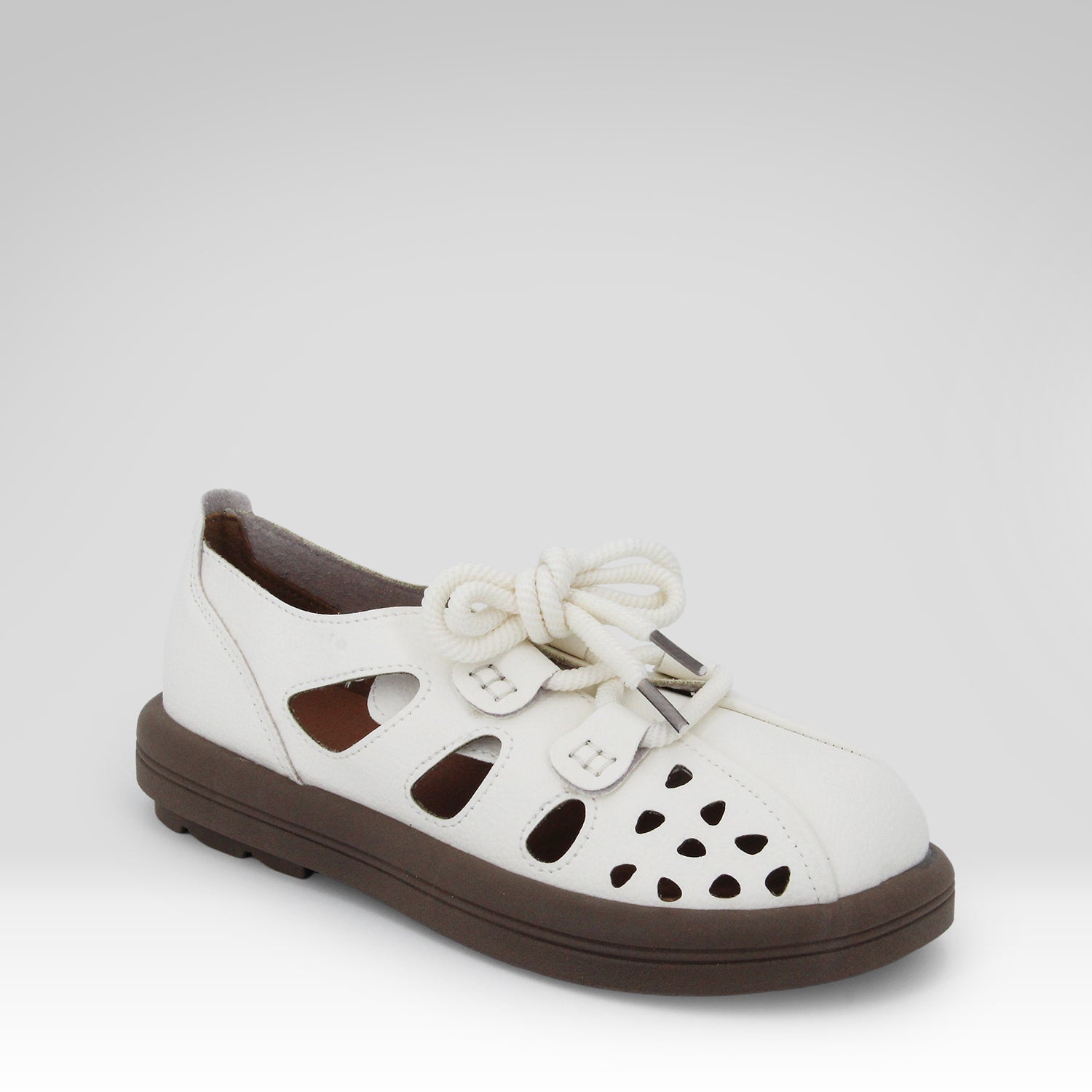 Perforated Leather Casual Shoes